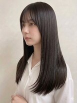 コア(CoRe.gn)&nbsp;夏カラーブルーブラック髪質改善ストレート透明感大人韓国風