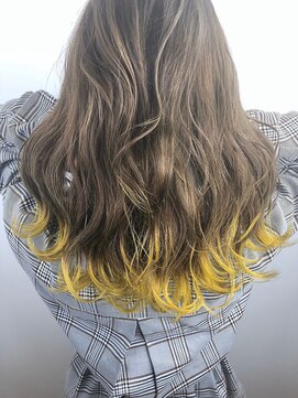 ルービック 枚方(Rubik's) 大人かわいいハイライトグラデーション ×イエロー