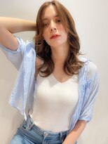 マイラ 銀座(myla)&nbsp;田村】マロンベージュ/かきあげロング/涼しげヘア20代30代/韓国