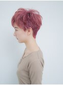 ピンク×ボーイッシュショート