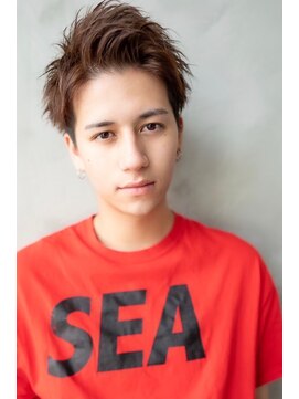 メゾンバイハバナ(maison by HAVANA) メンズビジネスツーブロックアップバング束感ショートマッシュ