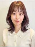 [中野莉子]ワンカール韓国くびれヘア大人ミディアム1