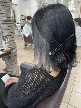 リー 甲子園(Lee) グレーアッシュインナーカラー