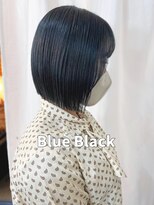 スイート ヘアデザイン(Suite HAIR DESIGN)&nbsp;ブルーブラック パツっとボブ ブリーチ2回