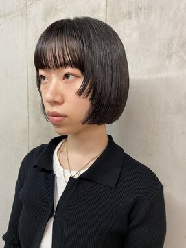 ソルトウォーター(SALT WATER) デザインボブ 姫カット 小顔 黒髪ヘア