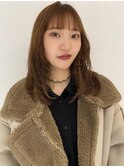 福井　韓国風レイヤーカット　ハッシュカット　ブラウンカラー