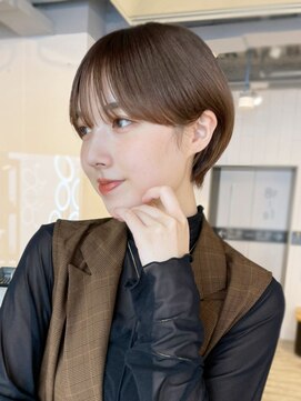 アルバム 渋谷パルコ(ALBUM) ナチュラルショート_ピンクベージュインナーグレージュ_9325