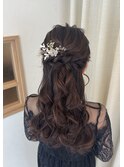 ハーフアップ お呼ばれヘア 参列ヘア 結婚式ヘア イベントヘア