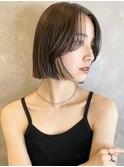 切りっぱなしボブ 美髪似合わせカット くびれボブ A0408