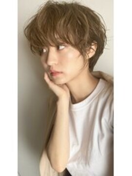 プランタン(hair garden PRINTEMPS byflammeum) ミルクティーブラウンのマッシュショート【海老名】