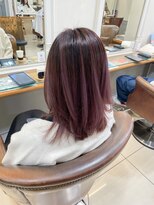 ネオリーブアイム 横浜西口店(Neolive aim)&nbsp;ミディアムレイヤーピンクグレージュバレイヤージュ横浜【成田】