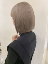 マルフェ 天王寺(marfe)&nbsp;【marfe】ボブ＿ブリーチ＿ダブルカラー＿ミルクティーベージュ