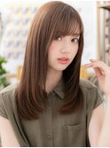 ★マロンベージュメルティカラー小顔艶感ストレート30代40代★1