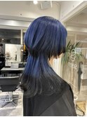 ○中性ウルフカットロングウルフレイヤーカットクラゲウルフ