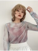 【北千住】ミディアムレイヤー×ミルクティーベージュ