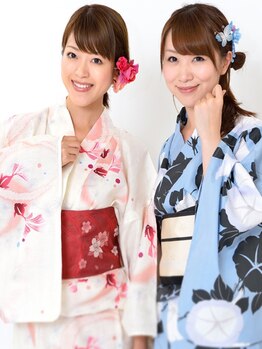 と和×美髪クリニック 巣鴨店の写真/【感染防止徹底宣言店】今年の夏は浴衣でお出掛け！個室×女性スタッフ★着崩れしない技術で口コミ◎/巣鴨