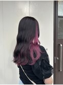 ピンクラベンダーイヤリングカラー！