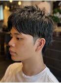 ツーブロックショート