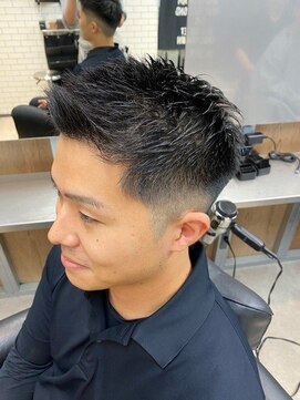 リレーションメンズヘアー(RELATION MEN'S HAIR) アップバングソフトモヒカンオールバック髪型メンズ