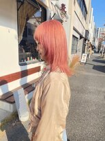 チャプター 問屋町(chapter)&nbsp;顔まわりレイヤーカットペールオレンジ髪質改善ケアブリーチ