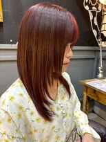 アンティカザサロン(antiqua THE SALON) レイヤーカット 顔周りカット 20代 ブラウンカラー 韓国ヘア
