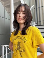 オブ ヘアー 自由が丘 ウエスト(Of HAIR WEST)&nbsp;オリーブベージュ　ミディアムレイヤー　韓国ボブ　レイヤー