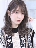 ◎2026大人気韓国風レイヤーカット　ハッシュカット　グレージュ