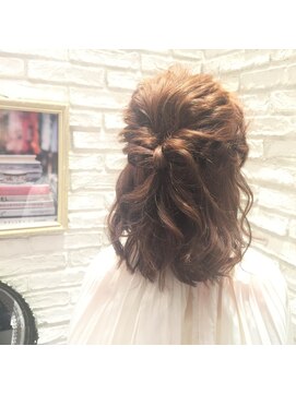 リノ ヘアー デザイン 河原町三条(Lino Hair Design) 【Lino Hair河原町】ゆるふわ大人リボンアレンジ