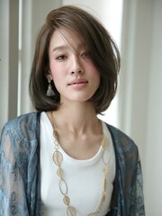 #大人女性モード#アッシュ×マットロング#ショコラなんば