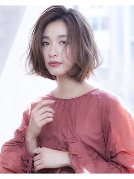 メノン(Menon) アッシュブラウン×こなれミディ×デジタルパーマ