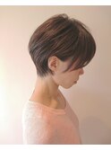 20代30代40代50代丸みショート無造作カールデザインカラー