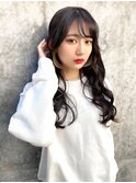アクセントカラー　韓国巻き　イヤリングカラー　韓国