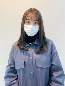 エンリッチヘア(enrich hair) 艶髪ストレート×ロングワンレングス　縮毛矯正