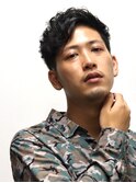 ツーブロック スパイラル 波打ち ソフトアップバンク