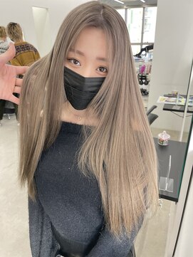 エゴル ナゴヤサカエ(ENGOL NAGOYA SAKAE) グレージュ×シャドールーツバレイヤージュ