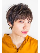 ピズム(PISM)&nbsp;小顔ラウンドマッシュショート/ミルクチョコレート/斜めバング