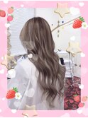 #スモーキーグレイベージュ#プルエクステ#バレイヤージュ#艶髪