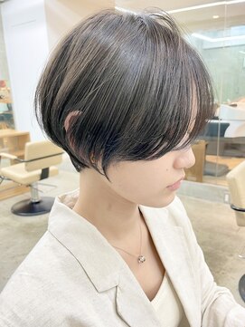 スー 渋谷(suu) 大人ショートボブ丸みショートカットマッシュショート前髪あり