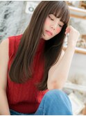 黒髪ローライトシースルーバング小顔ロングc5上尾20代30代40代