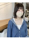 【岡部莉奈】ボブ×オリーブカラー