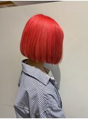 ダブルカラー,ボブ,,ピンクカラー【草加】