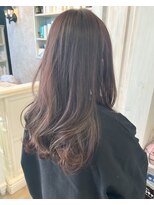 キャアリー(Caary)&nbsp;福山人気caaryピンクラベンダーグレージュロングヘア巻き髪20代