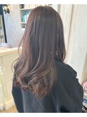 福山人気caaryピンクラベンダーグレージュロングヘア巻き髪20代