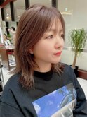 クアンクヘアー外ハネレイヤーおくれ毛サイドバング