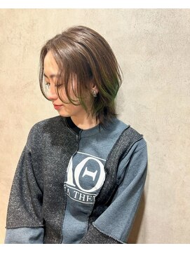 マル ニシノミヤ(MAR.co) ショートレイヤーグリーン