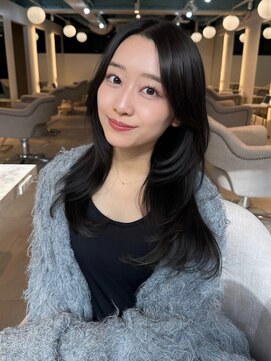 マインバイアフロートギンザ(MYNE by AFLOAT GINZA) レイヤーカット/顔周りカット/後れ毛/ダークグレージュ