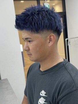 ロンド ローガン 名駅(Lond LOGAN) メンズハイトーンカラー ブルーネイビーカラー 14