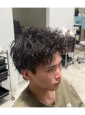 スパイキーショート×パーマ