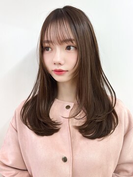 アフロート ディル(AFLOAT D'L) 薄め前髪イメチェン小顔可愛い顔まわりミディアムレイヤーカット