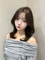 ミニウルフレイヤーカット顔周り前髪韓国ミディアムロング/銀座